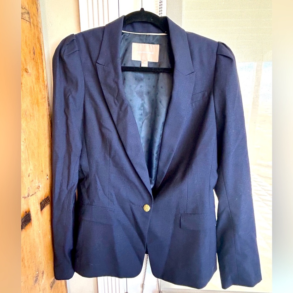 Banana Republic Skirt Suit Navy